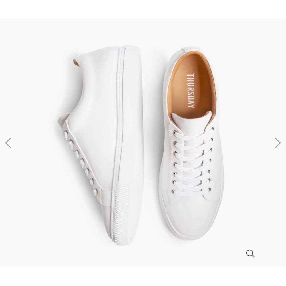 Thursday Boot Co Premier Low Top Matte White Leather Sneakers Mens 13W Everyday